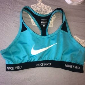 Blue Nike Pro Sports Bra